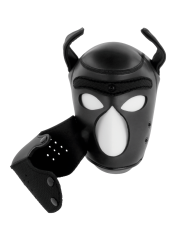 DARKNESS - MASQUE POUR CHIEN EN NÉOPRÈNE AVEC MUSEAU AMOVIBLE L