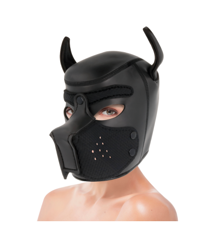 DARKNESS - MASQUE POUR CHIEN EN NÉOPRÈNE AVEC MUSEAU AMOVIBLE L