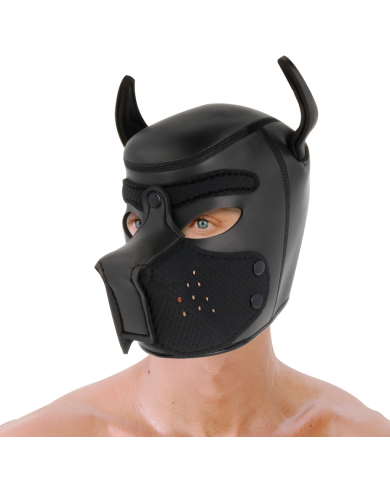 DARKNESS - MASQUE POUR CHIEN EN NÉOPRÈNE AVEC MUSEAU AMOVIBLE L