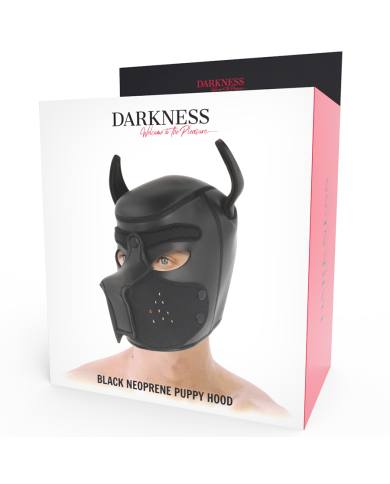 DARKNESS - MASQUE POUR CHIEN EN NÉOPRÈNE AVEC MUSEAU AMOVIBLE L
