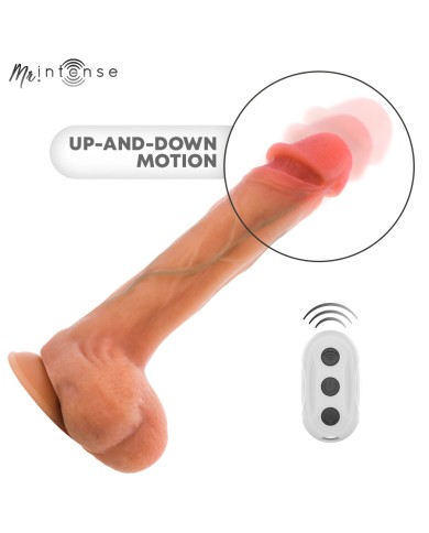 MR INTENSE - BRADLEY GODEMICHET VIBRANT EN SILICONE AVEC EFFET CHAUFFANT ET TÉLÉCOMMANDE 21 CM -Ø- 4,2 CM