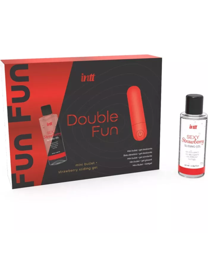 INTT RELEASES - KIT DOUBLE FUN AVEC BULLET VIBRANT ET GEL DE MASSAGE À LA FRAISE