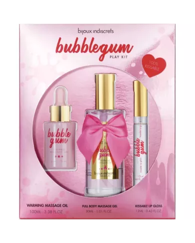 BIJOUX - INDISCRETS KIT DE JEU BUBBLEGUM AVEC HUILE, GEL ET BRILLANT LÈVRES BIJOUX - INDISCRETS KIT DE JEU BUBBLEGUM AVEC HUILE, GEL ET BRILLANT LÈVRES