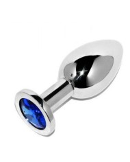 METAL HARD - PLUG ANAL BLEU DIAMANT PETIT 5,71CM