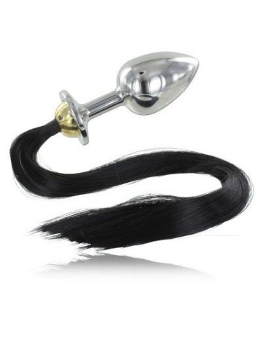 METAL HARD - PLUG ANAL EN ACIER METALHARD AVEC QUEUE 8,89CM