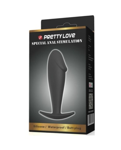 PRETTY LOVE - PLUG ANAL FORME DE PÉNIS EN SILICONE NOIR