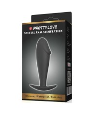PRETTY LOVE - PLUG ANAL FORME DE PÉNIS EN SILICONE NOIR