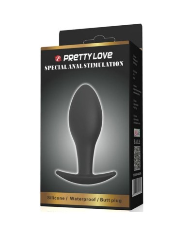 PRETTY LOVE - PLUG ANAL ANCRE EN SILICONE 8.5 CM NOIR