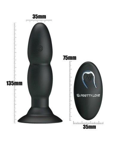 PRETTY LOVE - VIBRATEUR PLUG ET ROTATION PAR TÉLÉCOMMANDE