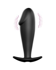 PRETTY LOVE - PLUG ANAL EN SILICONE FORME PÉNIS ET 12 MODES DE VIBRATION NOIR