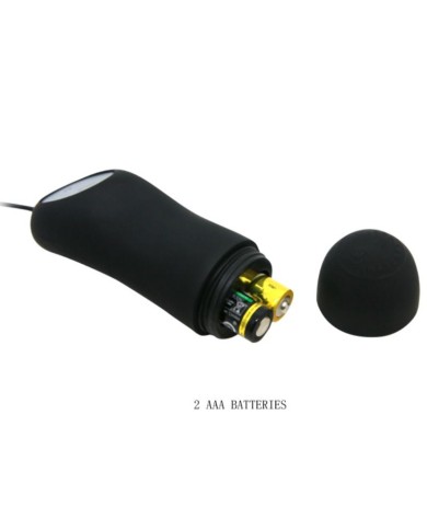 PRETTY LOVE - PLUG ANAL EN SILICONE 12 MODES DE VIBRATION NOIR