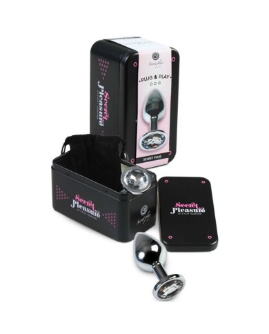 SECRETPLAY - PLUG ANAL TRANSPARENT ALUMINIUM 8 CM