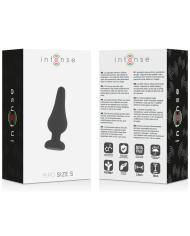 INTENSE - PLUG ANAL PIPO S SILICONE NOIR 9,8 CM