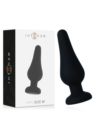 INTENSE - PLUG ANAL PIPO M SILICONE NOIR 11 CM