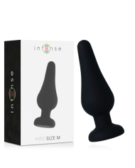 INTENSE - PLUG ANAL PIPO M SILICONE NOIR 11 CM