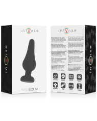 INTENSE - PLUG ANAL PIPO M SILICONE NOIR 11 CM