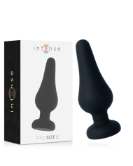 INTENSE - PLUG ANAL PIPO L SILICONE NOIR 13 CM