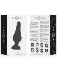 INTENSE - PLUG ANAL PIPO L SILICONE NOIR 13 CM