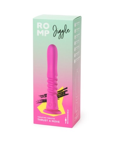 ROMP - JIGGLE VIBRATEUR À VENTOUSE ROSE, AVEC MOUVEMENTS DE HAUT EN BAS