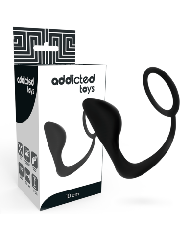 ADDICTED TOYS - PLUG ANAL AVEC ANNEAU PÉNIS NOIR