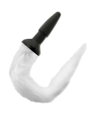 DARKNESS - PLUG ANAL EN SILICONE AVEC QUEUE BLANCHE