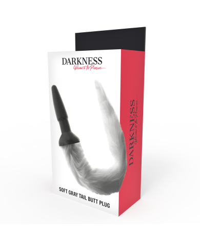 DARKNESS - PLUG ANAL EN SILICONE AVEC QUEUE GRISE