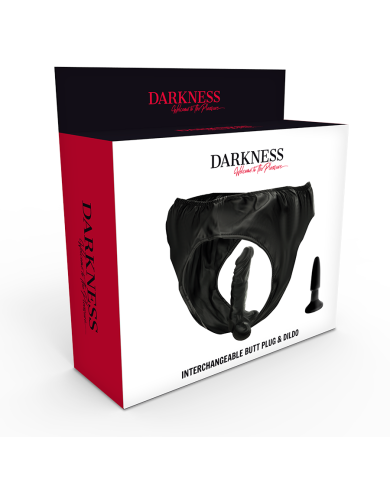 DARKNESS - CULOTTE AVEC PLUG ET GODE INTERCHANGEABLE