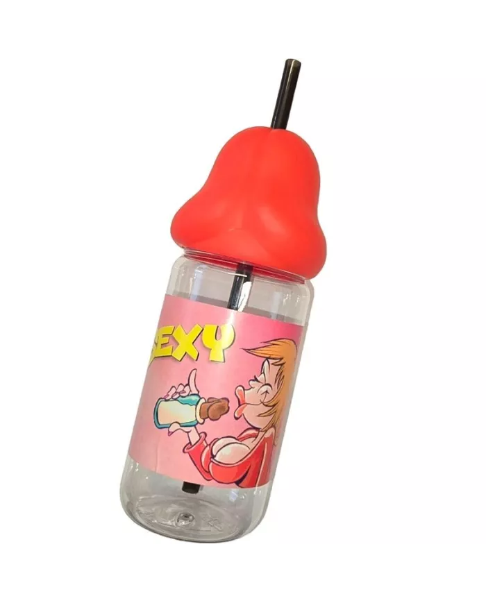 DIABLO PICANTE - BIBERON EN FORME DE PÉNIS 360 ML ROUGE DIABLO PICANTE - BIBERON EN FORME DE PÉNIS 360 ML ROUGE