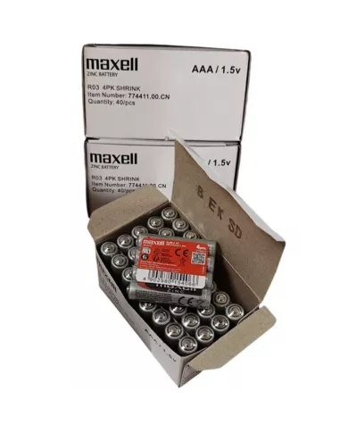 MAXELL - BATTERIE AU MANGANÈSE AAA R03 RÉTRACTABLE*4