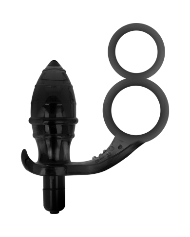 ADDICTED TOYS - PLUG ANAL AVEC DOUBLE ANNEAU NOIR