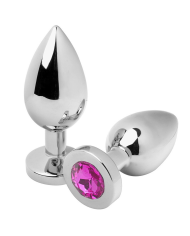 METAL HARD - PLUG ANAL DIAMANT ROSE PETIT 5,71CM