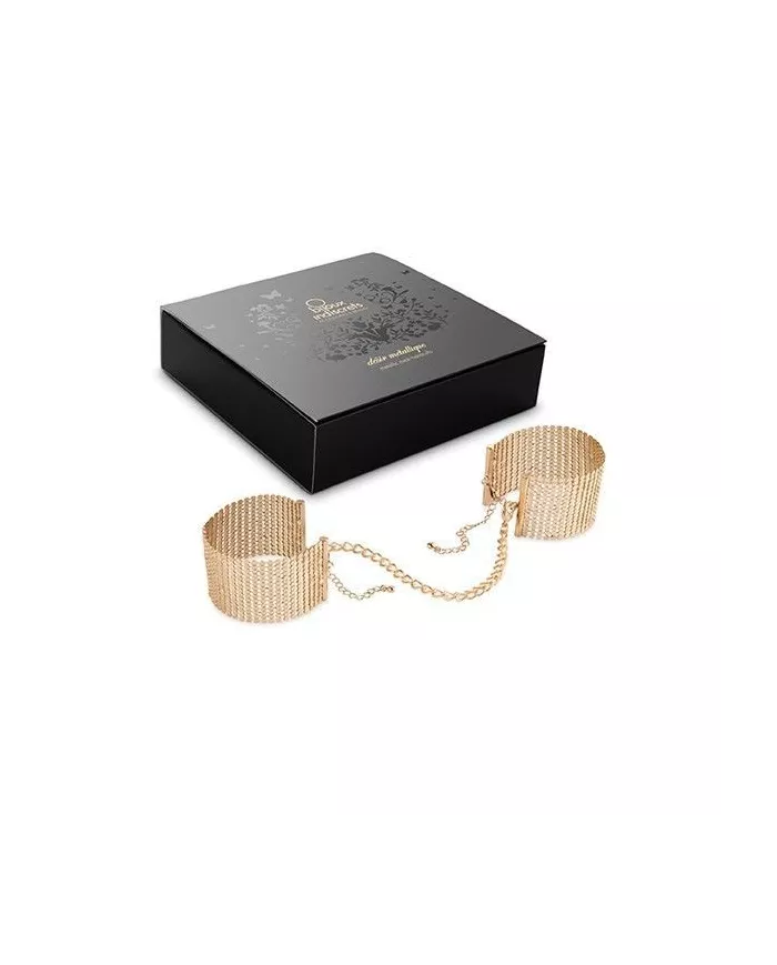 BIJOUX - DÉSIR MÉTALLIQUE MENOTTES MAILLE MÉTAL DORÉ BIJOUX - DÉSIR MÉTALLIQUE MENOTTES MAILLE MÉTAL DORÉ
