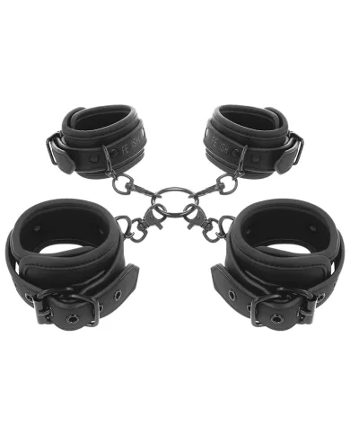 FETISH SUBMISSIVE - ENSEMBLE DE MENOTTES POUR MAINS ET CHEVILLES AVEC DOUBLURE EN NOPRÈNE FETISH SUBMISSIVE - ENSEMBLE DE MENOTTES POUR MAINS ET CHEVILLES AVEC DOUBLURE EN NOPRÈNE