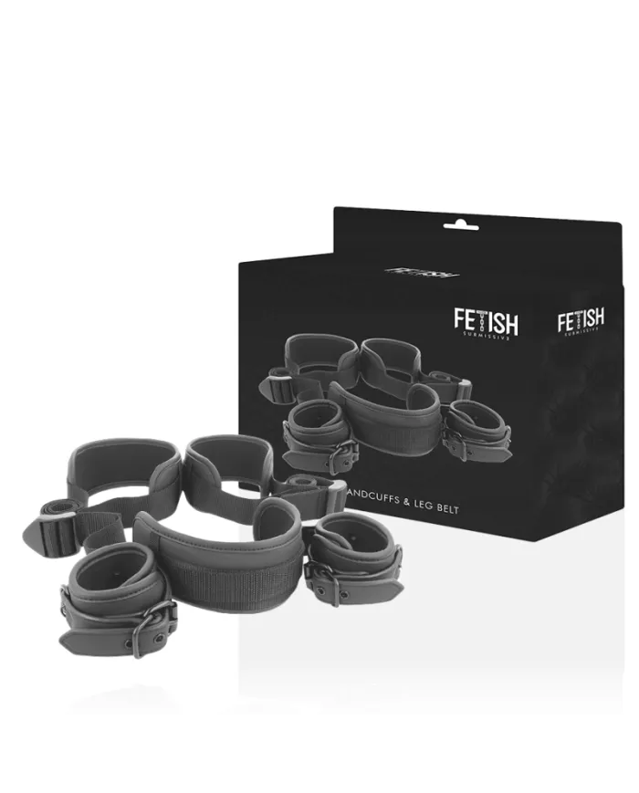 FETISH SUBMISSIVE - POSITION JAMBES OUVERTES AVEC MENOTTES DOUBLÉES EN NOPRÈNE FETISH SUBMISSIVE - POSITION JAMBES OUVERTES AVEC MENOTTES DOUBLÉES EN NOPRÈNE