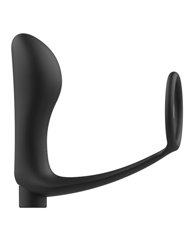 ADDICTED TOYS - ANNEAU PÉNIS AVEC TÉLÉCOMMANDE PLUG ANAL NOIR RECHARGEABLE