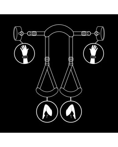 FETISH SUBMISSIVE - POSITION JAMBES OUVERTES AVEC MENOTTES DOUBLÉES EN NOPRÈNE FETISH SUBMISSIVE - POSITION JAMBES OUVERTES AVEC MENOTTES DOUBLÉES EN NOPRÈNE