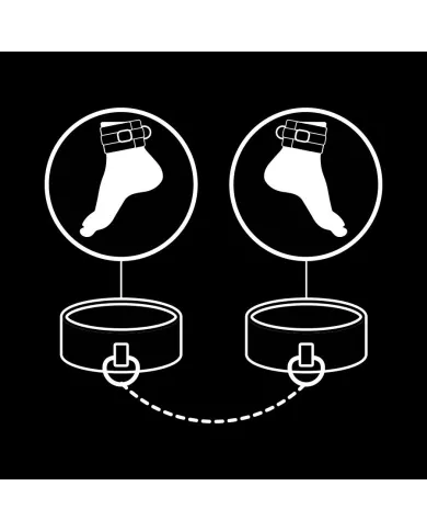 FETISH SUBMISSIVE - CHEVILLES EN CUIR VÉGÉTALIEN AVEC DOUBLURE EN NOPRÈNE FETISH SUBMISSIVE - CHEVILLES EN CUIR VÉGÉTALIEN AVEC DOUBLURE EN NOPRÈNE