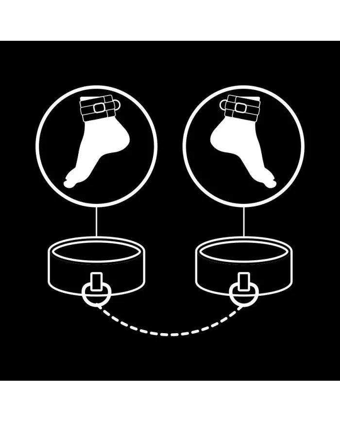 FETISH SUBMISSIVE - CHEVILLES EN CUIR VÉGÉTALIEN AVEC DOUBLURE EN NOPRÈNE FETISH SUBMISSIVE - CHEVILLES EN CUIR VÉGÉTALIEN AVEC DOUBLURE EN NOPRÈNE