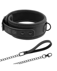 FETISH SUBMISSIVE - COLLIER CHAÎNE DOUBLURE EN NOPRÈNE FETISH SUBMISSIVE - COLLIER CHAÎNE DOUBLURE EN NOPRÈNE