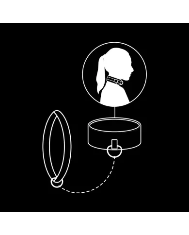 FETISH SUBMISSIVE - COLLIER CHAÎNE DOUBLURE EN NOPRÈNE FETISH SUBMISSIVE - COLLIER CHAÎNE DOUBLURE EN NOPRÈNE