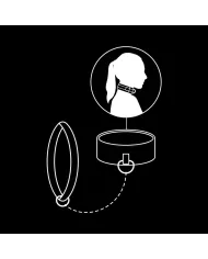 FETISH SUBMISSIVE - COLLIER CHAÎNE DOUBLURE EN NOPRÈNE FETISH SUBMISSIVE - COLLIER CHAÎNE DOUBLURE EN NOPRÈNE