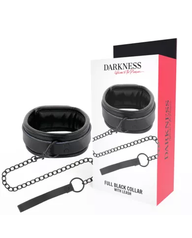 DARKNESS - COLLIER NOIR AVEC CHAÃŽNE DARKNESS - COLLIER NOIR AVEC CHAÃŽNE