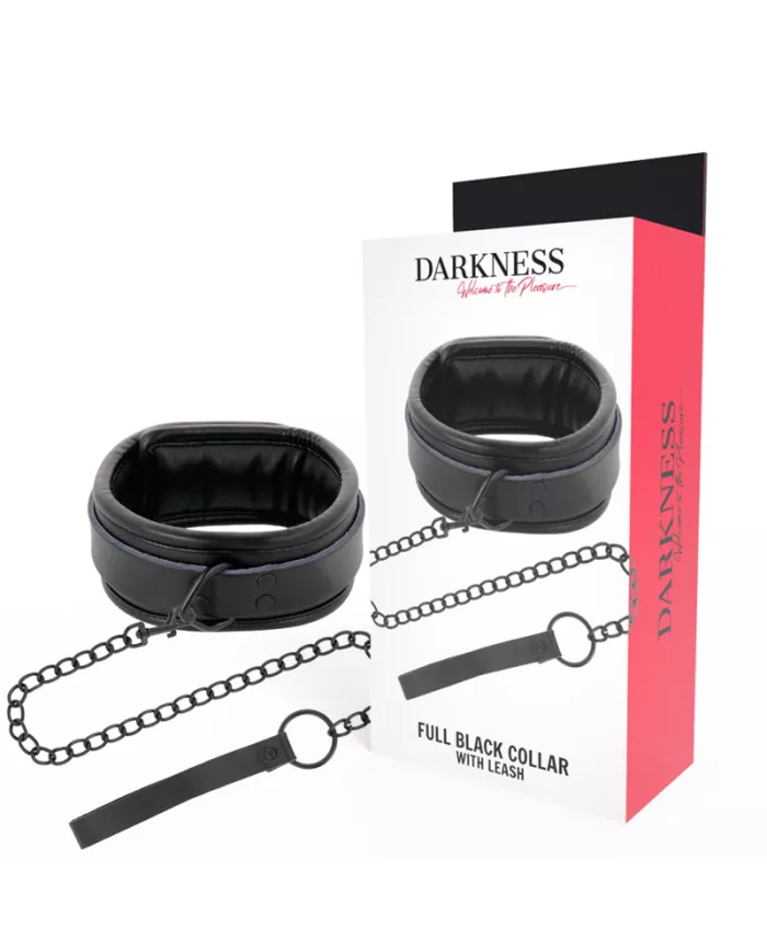 DARKNESS - COLLIER NOIR AVEC CHAÎNE DARKNESS - COLLIER NOIR AVEC CHAÎNE
