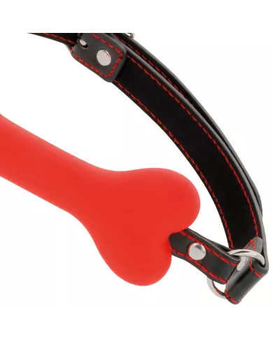 DARKNESS - BÂILLON EN SILICONE À OS ROUGE DARKNESS - BÂILLON EN SILICONE À OS ROUGE