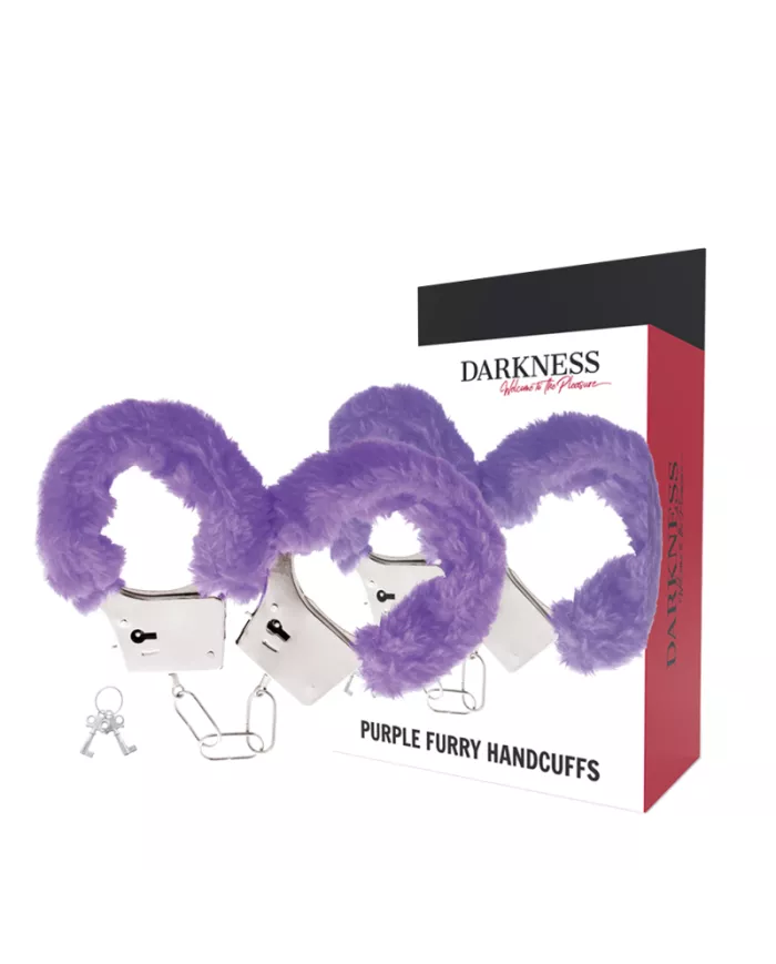 DARKNESS - MENOTTES EN MÉTAL DOUBLÉES LILAS DARKNESS - MENOTTES EN MÉTAL DOUBLÉES LILAS