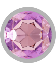 INTENSE - PLUG ANAL EN MÉTAL ALUMINIUM AVEC CRISTAL VIOLET TAILLE S