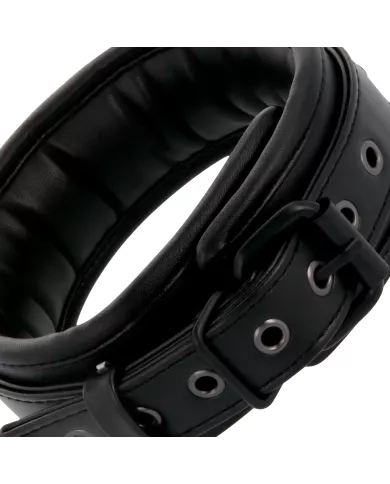 DARKNESS - MENOTTES ET COLLIER EN CUIR NOIR DARKNESS - MENOTTES ET COLLIER EN CUIR NOIR