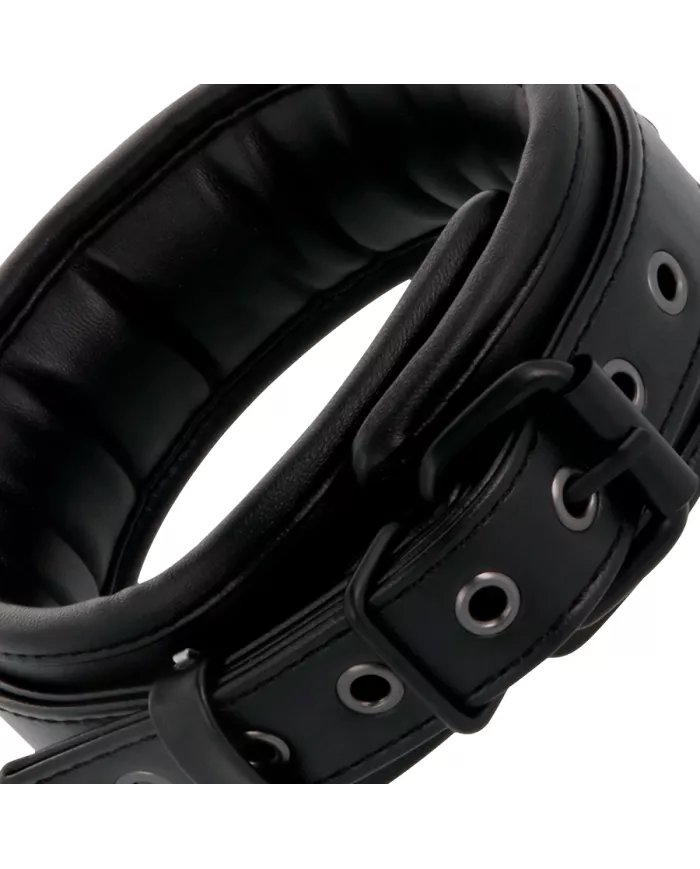 DARKNESS - MENOTTES ET COLLIER EN CUIR NOIR DARKNESS - MENOTTES ET COLLIER EN CUIR NOIR