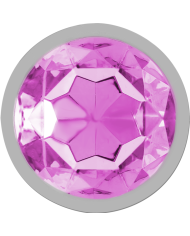 INTENSE - PLUG ANAL EN MÉTAL ALUMINIUM AVEC CRISTAL ROSE TAILLE M