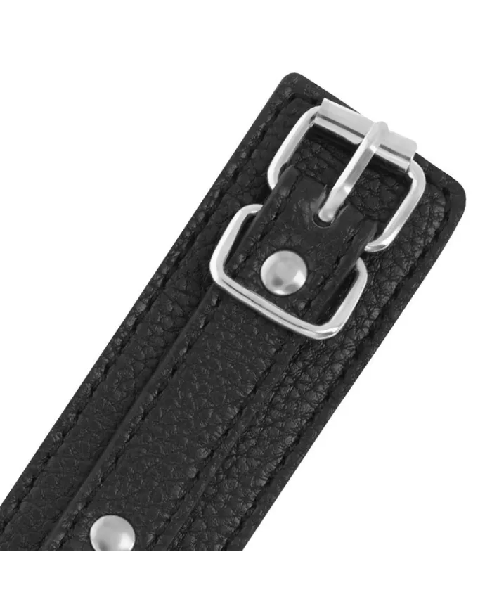 DARKNESS - MENOTTES EN CUIR TEXTURÉ NOIR DARKNESS - MENOTTES EN CUIR TEXTURÉ NOIR